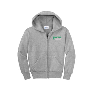 Sandbrock Ranch Spirit Wear-Youth Unisex Full-Zip Hooded Sweatshirt On-Demand Champion Vintage