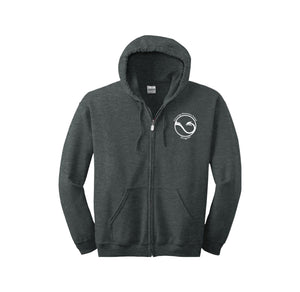 Delaveaga Elementary-Adult Unisex Full-Zip Hooded Sweatshirt On-Demand Circle