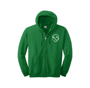 Delaveaga Elementary-Adult Unisex Full-Zip Hooded Sweatshirt On-Demand Circle