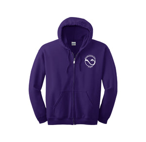 Delaveaga Elementary-Adult Unisex Full-Zip Hooded Sweatshirt On-Demand Circle