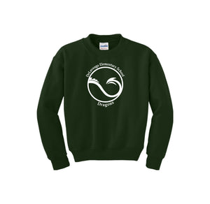 Delaveaga Elementary-Youth Unisex Crewneck Sweatshirt On-Demand Circle