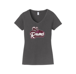 Pleasant Hill MS-Womens Fan Favorite V-Neck Tee On-Demand Rams_RAMS