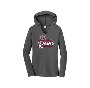 Pleasant Hill MS-Womens Premium Perfect Tri Long Sleeve Hoodie On-Demand Rams_RAMS