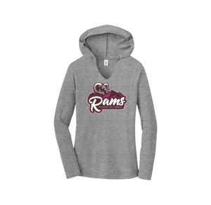 Pleasant Hill MS-Womens Premium Perfect Tri Long Sleeve Hoodie On-Demand Rams_RAMS