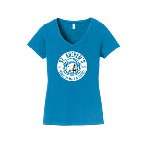 St. Andrews School of Math and Science-Womens Fan Favorite V-Neck Tee On-Demand CIRCLE