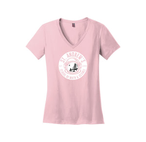 St. Andrews School of Math and Science-District Womens Perfect Weight V-Neck Tee On-Demand CIRCLE