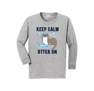 Creekside Elementary (Franklin TN) Spirit Wear-Youth Unisex Long Sleeve Tee On-Demand Keep Calm