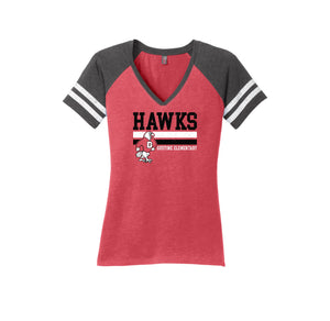 Gustine Elementary-Womens Premium Game V-Neck Tee On-Demand