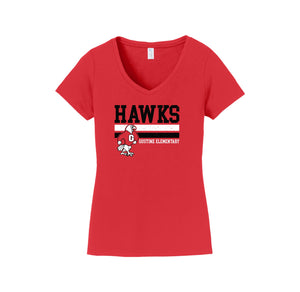 Gustine Elementary-Womens Fan Favorite V-Neck Tee On-Demand