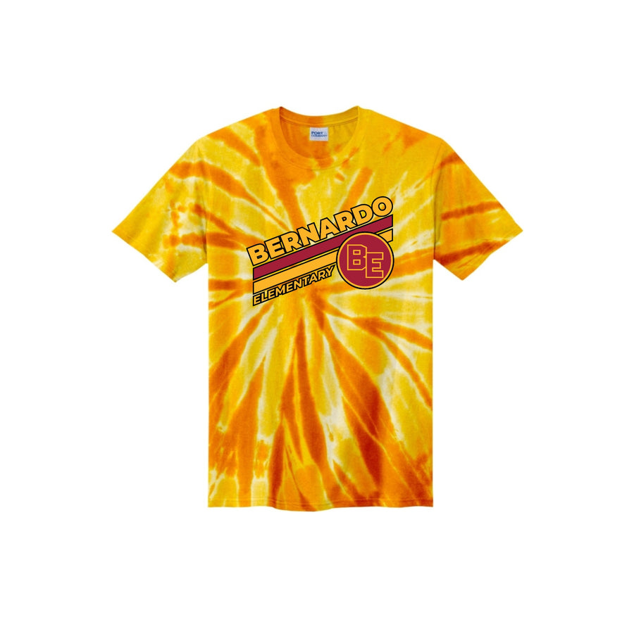 Bernardo Elementary-Youth Unisex Tie-Dye Shirt On-Demand  Stripe Logo