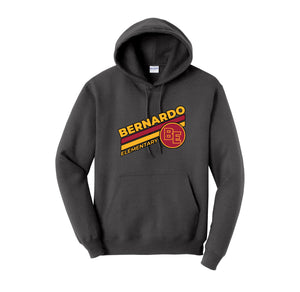 Bernardo Elementary-Adult Unisex Hoodie Stripe Logo