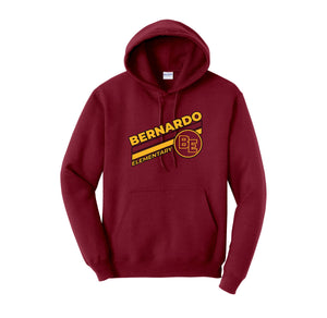 Bernardo Elementary-Adult Unisex Hoodie Stripe Logo