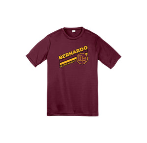 Bernardo Elementary-Youth Unisex Dri-Fit Shirt Stripe Logo