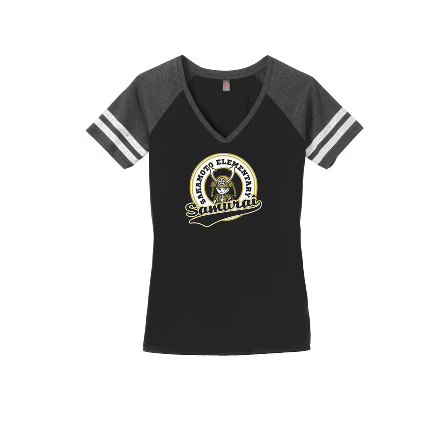 Sakamoto Elementary-Womens Premium Game V-Neck Tee On-Demand