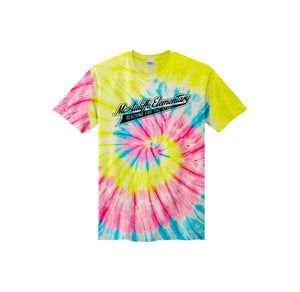 Christa McAuliffe Elementary Spirit Wear 2024-25 On Demand-Youth Unisex Tie-Dye Shirt On-Demand Check Logo