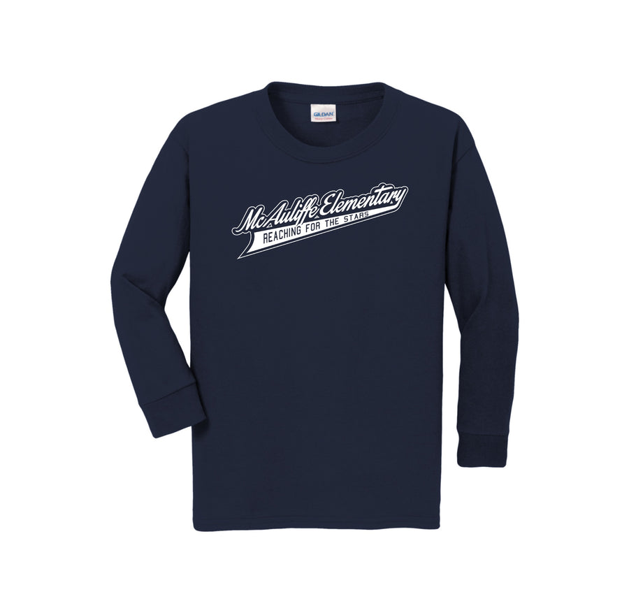 Christa McAuliffe Elementary Spirit Wear 2024-25 On Demand-Youth Unisex Long Sleeve Tee On-Demand Check Logo