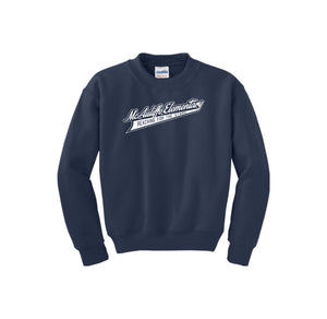 Christa McAuliffe Elementary Spirit Wear 2024-25 On Demand-Youth Unisex Crewneck Sweatshirt On-Demand Check Logo