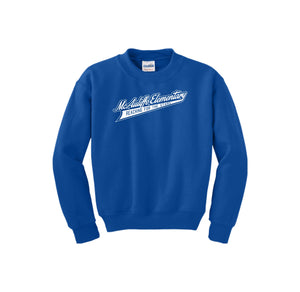 Christa McAuliffe Elementary Spirit Wear 2024-25 On Demand-Youth Unisex Crewneck Sweatshirt On-Demand Check Logo