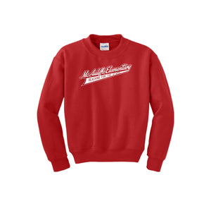 Christa McAuliffe Elementary Spirit Wear 2024-25 On Demand-Youth Unisex Crewneck Sweatshirt On-Demand Check Logo