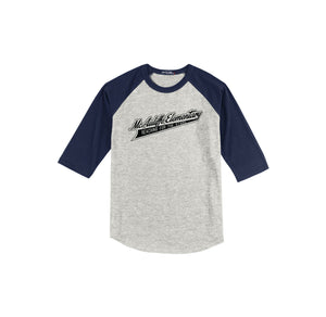 Christa McAuliffe Elementary Spirit Wear 2024-25 On Demand-Youth Unisex Baseball Tee On-Demand Check Logo