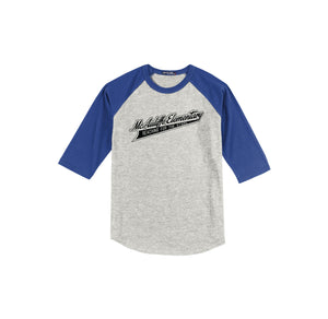 Christa McAuliffe Elementary Spirit Wear 2024-25 On Demand-Youth Unisex Baseball Tee On-Demand Check Logo