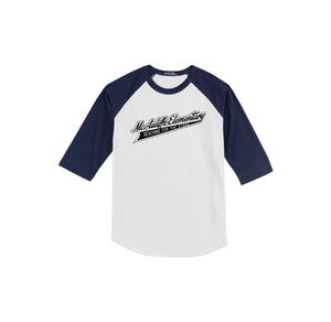 Christa McAuliffe Elementary Spirit Wear 2024-25 On Demand-Youth Unisex Baseball Tee On-Demand Check Logo