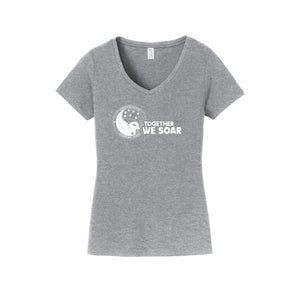 Christa McAuliffe Elementary Spirit Wear 2024-25 On Demand-Women's Fan Favorite V-Neck Tee On-Demand