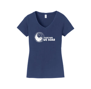 Christa McAuliffe Elementary Spirit Wear 2024-25 On Demand-Women's Fan Favorite V-Neck Tee On-Demand