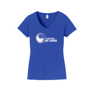 Christa McAuliffe Elementary Spirit Wear 2024-25 On Demand-Women's Fan Favorite V-Neck Tee On-Demand