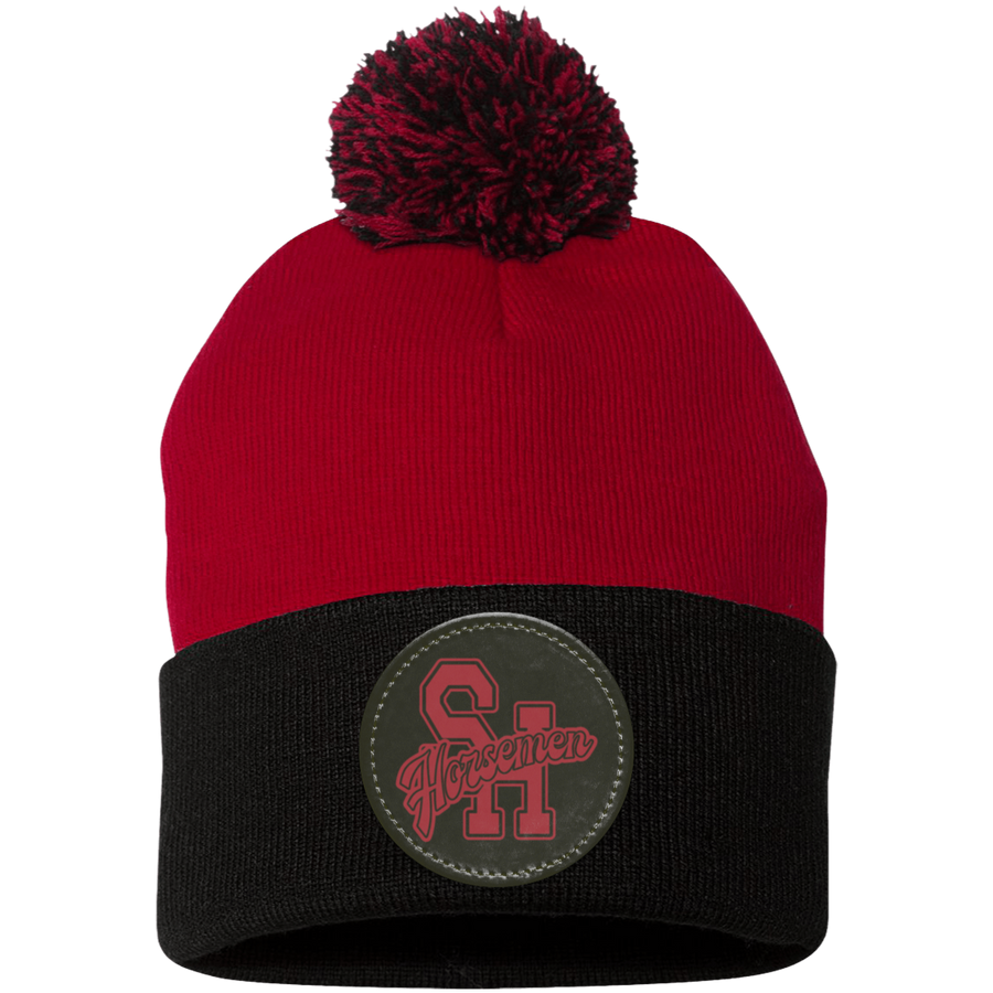 Sleepy Hollow Horsemen PTA-SP15 Pom Pom Knit Cap - Circle Patch