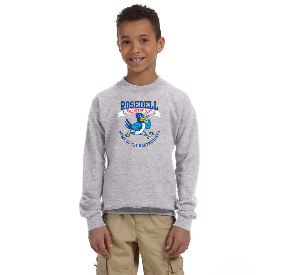 Rosedell-Youth Unisex Crewneck Sweatshirt Banner