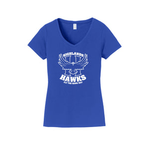 Highlands Elementary-Womens Fan Favorite V-Neck Tee On-Demand Big H