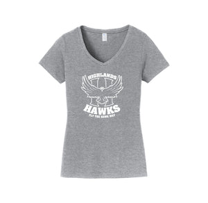 Highlands Elementary-Womens Fan Favorite V-Neck Tee On-Demand Big H