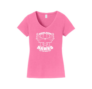 Highlands Elementary-Womens Fan Favorite V-Neck Tee On-Demand Big H