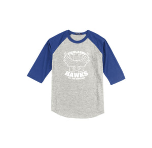 Highlands Elementary-Youth Unisex Baseball Tee On-Demand Big H