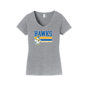 Highlands Elementary-Womens Fan Favorite V-Neck Tee On-Demand Stripe