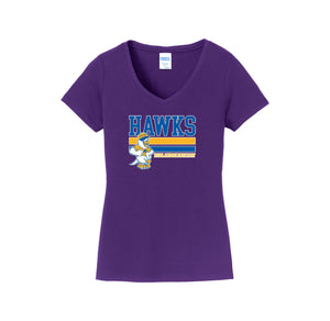 Highlands Elementary-Womens Fan Favorite V-Neck Tee On-Demand Stripe