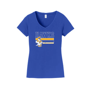 Highlands Elementary-Womens Fan Favorite V-Neck Tee On-Demand Stripe