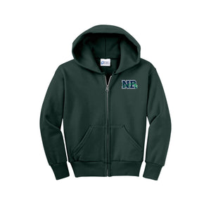 Voss Farms Spirit Wear 2024-25-Youth Unisex Full-Zip Hooded Sweatshirt On-Demand NB