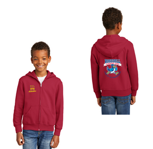 Rosedell-Youth Unisex Full-Zip Hooded Sweatshirt Front & Back Banner