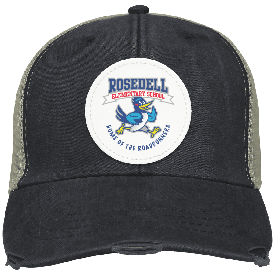 Rosedell-OL102 Distressed Ollie Cap - Circle Patch Banner