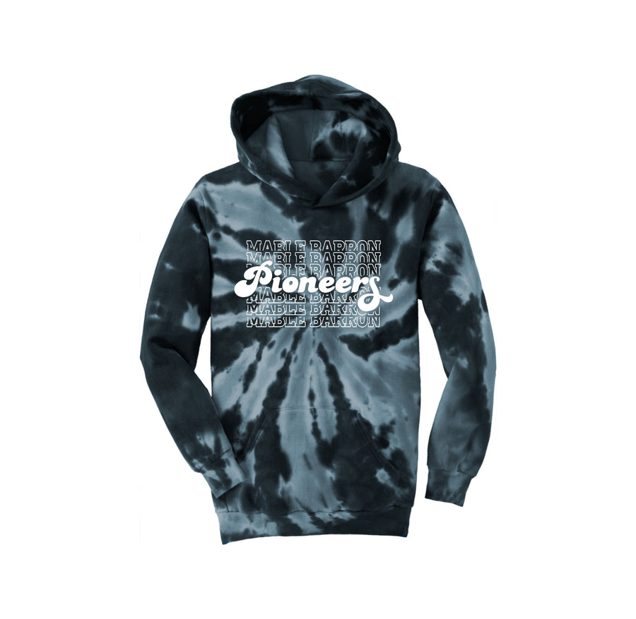 Mable Barron School Spirit Wear 2024-25 On Demand-Youth Unisex Tie-Dye Hoodie On-Demand Pioneers