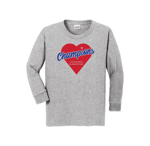 Chaparral Elementary Spirit Wear 2024-25 On Demand-Youth Unisex Long Sleeve Tee On-Demand Heart