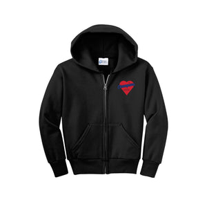 Chaparral Elementary Spirit Wear 2024-25 On Demand-Youth Unisex Full-Zip Hooded Sweatshirt On-Demand Heart