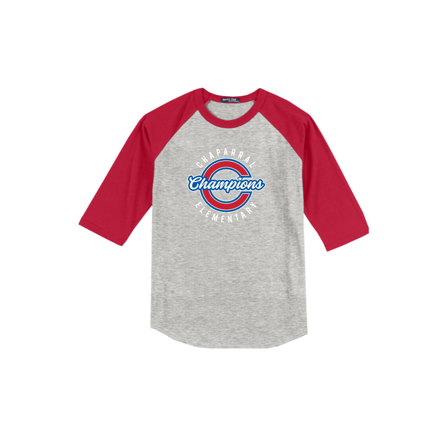 Chaparral Elementary Spirit Wear 2024-25 On Demand-Adult Unisex Baseball Tee On-Demand Circle