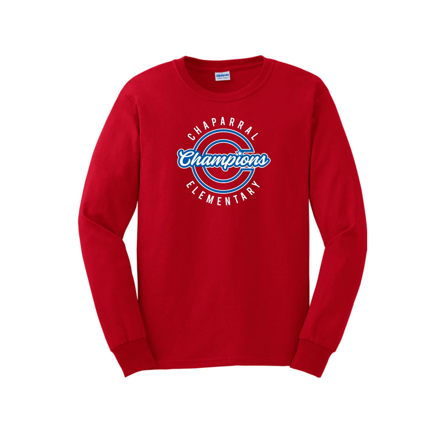 Chaparral Elementary Spirit Wear 2024-25 On Demand-Adult Unisex Long Sleeve Tee On-Demand Circle