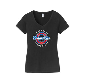 Chaparral Elementary Spirit Wear 2024-25 On Demand-Womens Fan Favorite V-Neck Tee On-Demand Circle