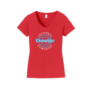 Chaparral Elementary Spirit Wear 2024-25 On Demand-Womens Fan Favorite V-Neck Tee On-Demand Circle