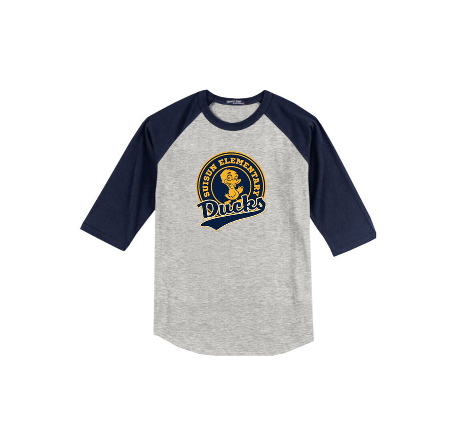 Suisun Elementary-Adult Unisex Baseball Tee On-Demand Circle Logo