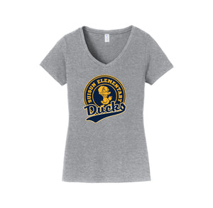 Suisun Elementary-Womens Fan Favorite V-Neck Tee On-Demand Circle Logo